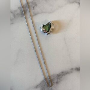 Heart Shape Crystal Necklace NWOT